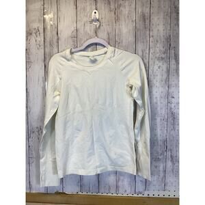 Stelle Women's White Long-Sleeve Crewneck Shirt Size Large